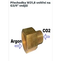 Přechodka Argon (W21.8) vnitřní na závit Co2(G3/4) vnější